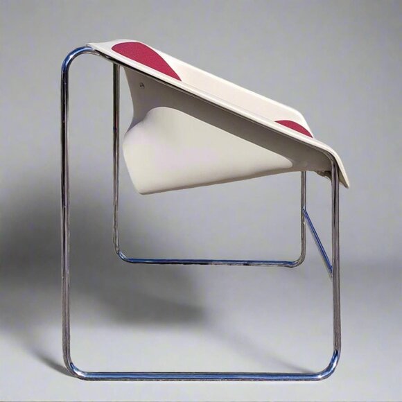 1976 Gorgeous Pair of Two Lotus Stackable Chairs by Paul Boulva for Artopex. - Picture 6 of 9